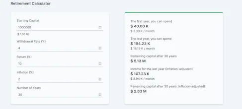 Finabled Retirement Calculator gallery image