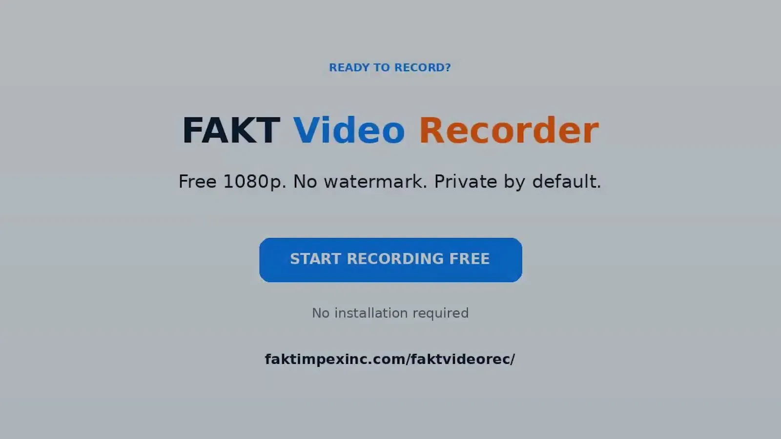 FAKT Video Recorder screenshot 1 (video preview)