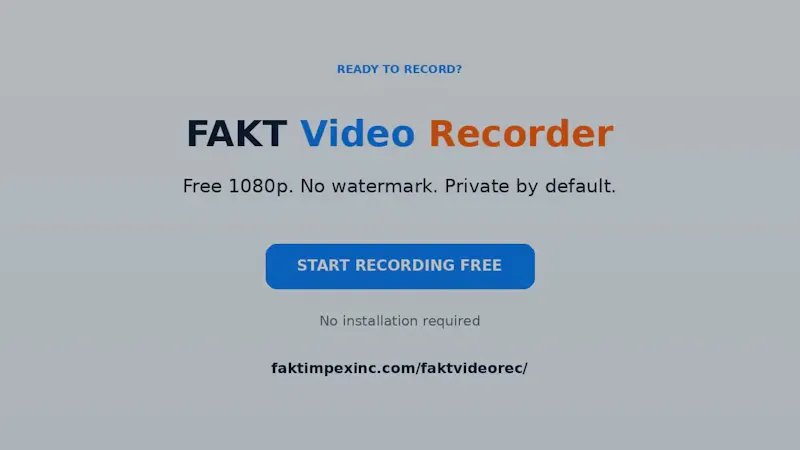FAKT Video Recorder screenshot 1 (video preview)