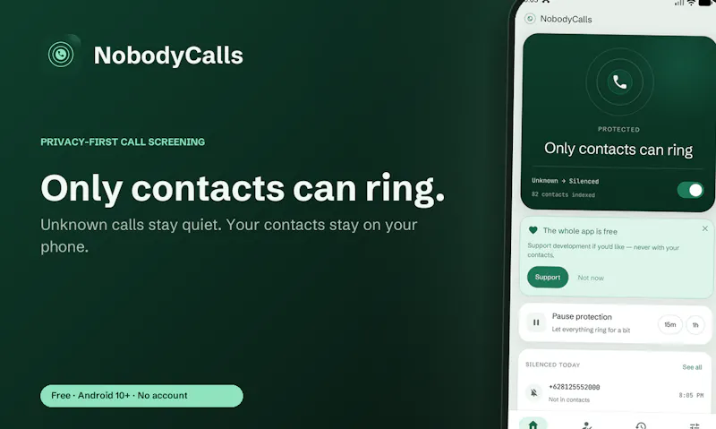 NobodyCalls screenshot 1