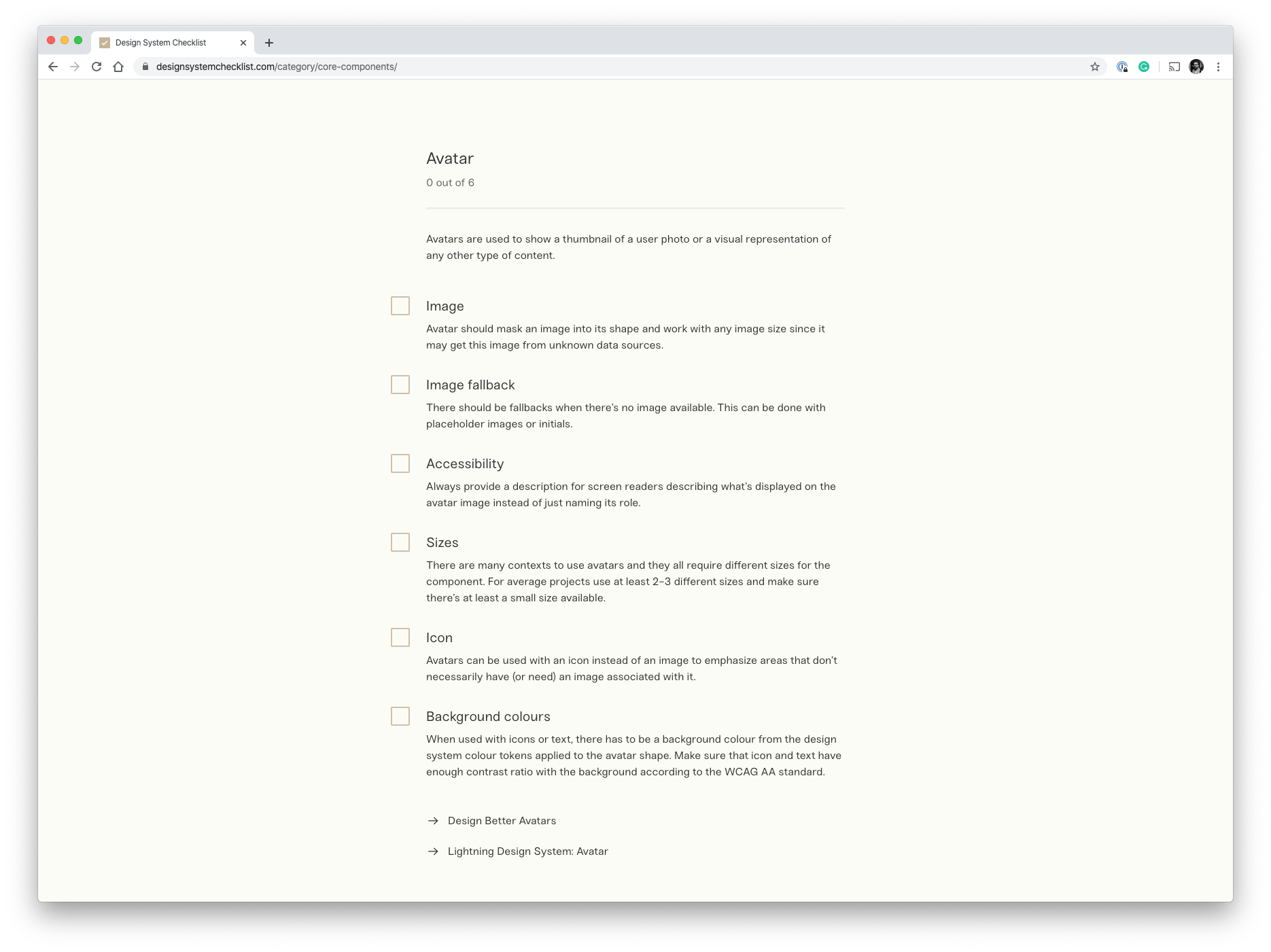 Design System Checklist gallery image