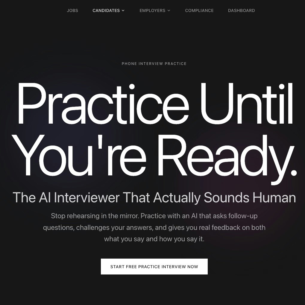 Free AI Phone Interview incl. Practice logo