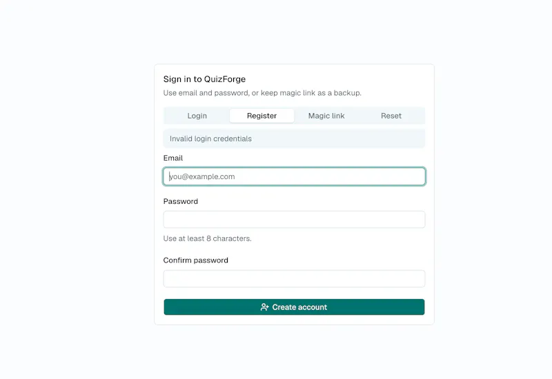 QuizForge screenshot 2
