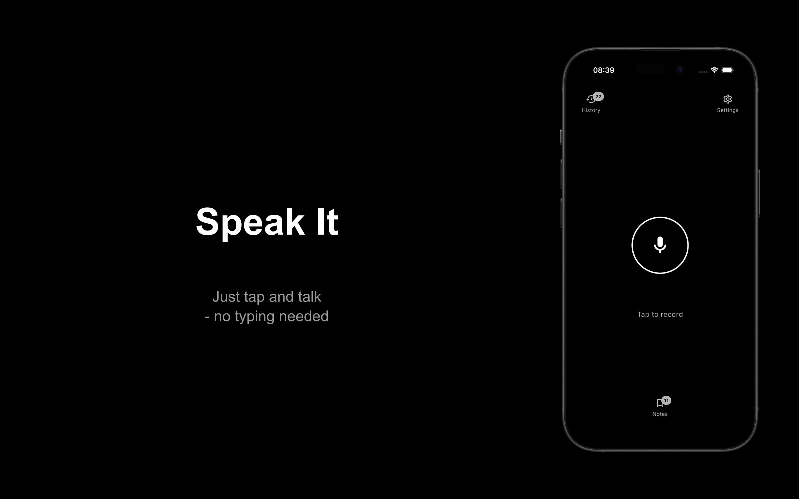Voicr - Main product screenshot demonstrating key features and user interface