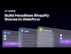 Shopify x Webflow App || Looop gallery image