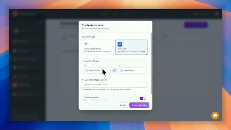 Microposter.so screenshot 1 (video preview)