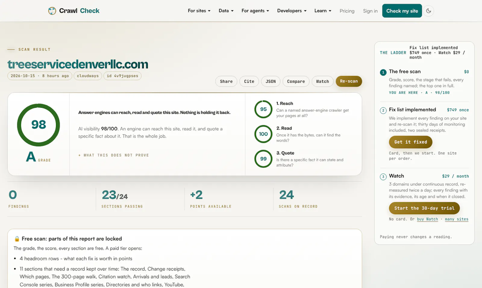 CrawlCheck screenshot 2