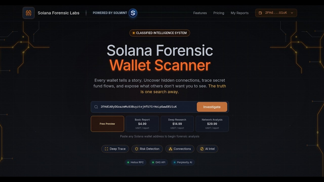Solana Forensic Wallet Scanner gallery image