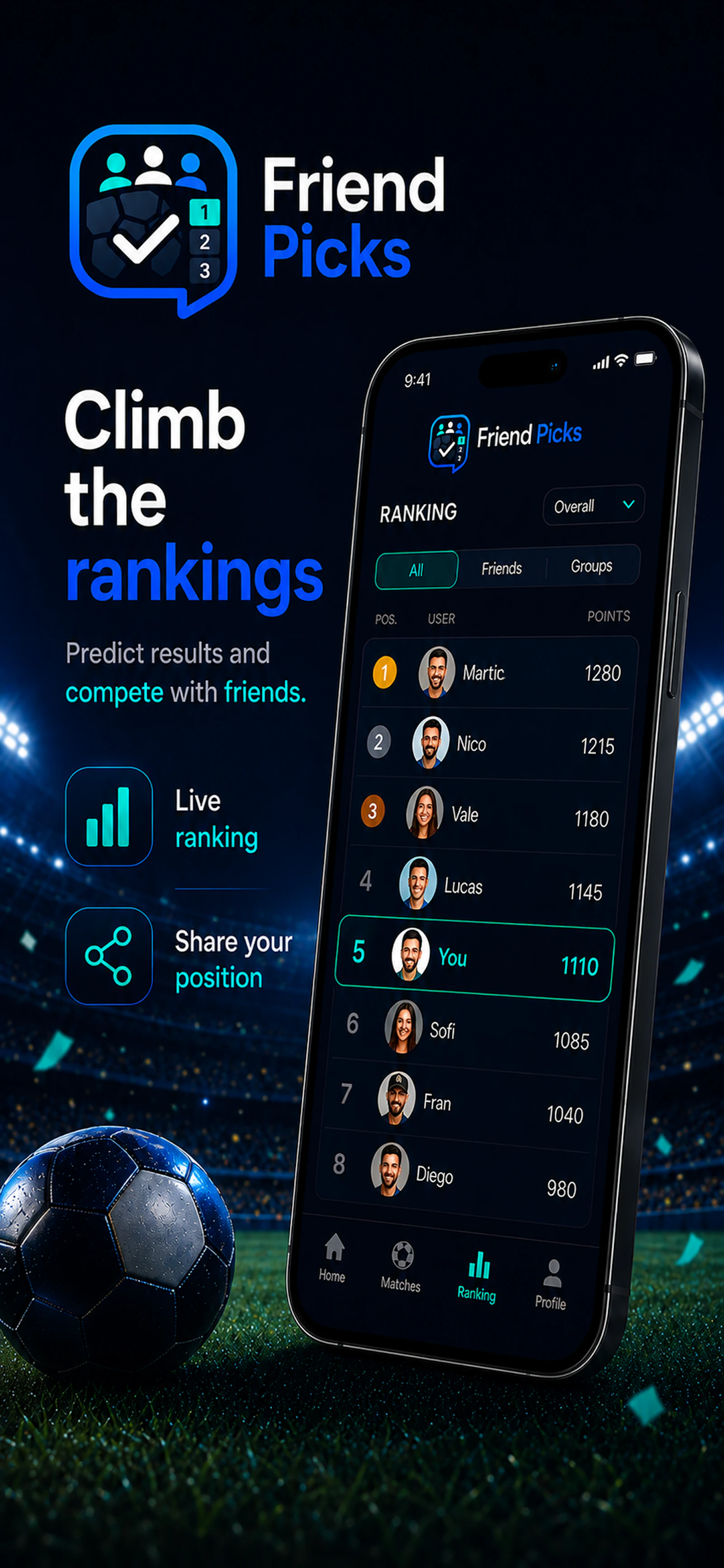 Friend Picks: World Cup 2026 screenshot 1