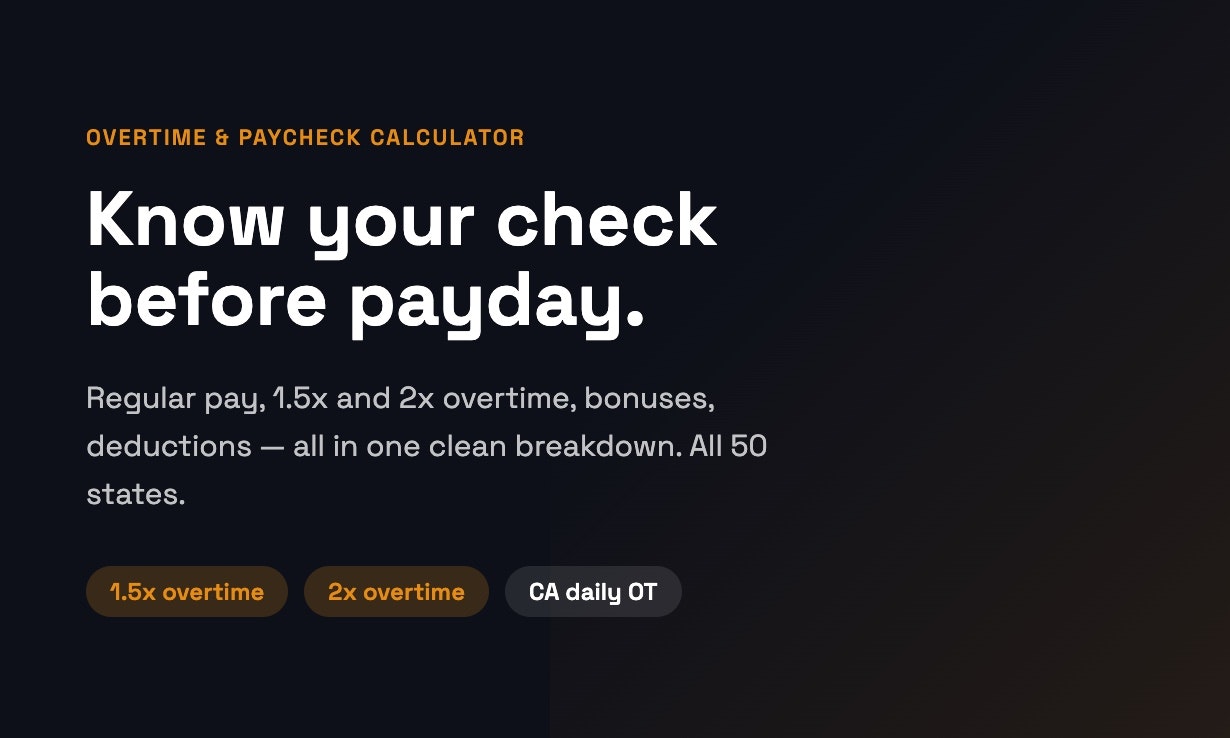 Overtime & Paycheck Pro gallery image