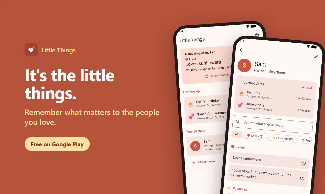 Little Things: Partner Notes gallery image