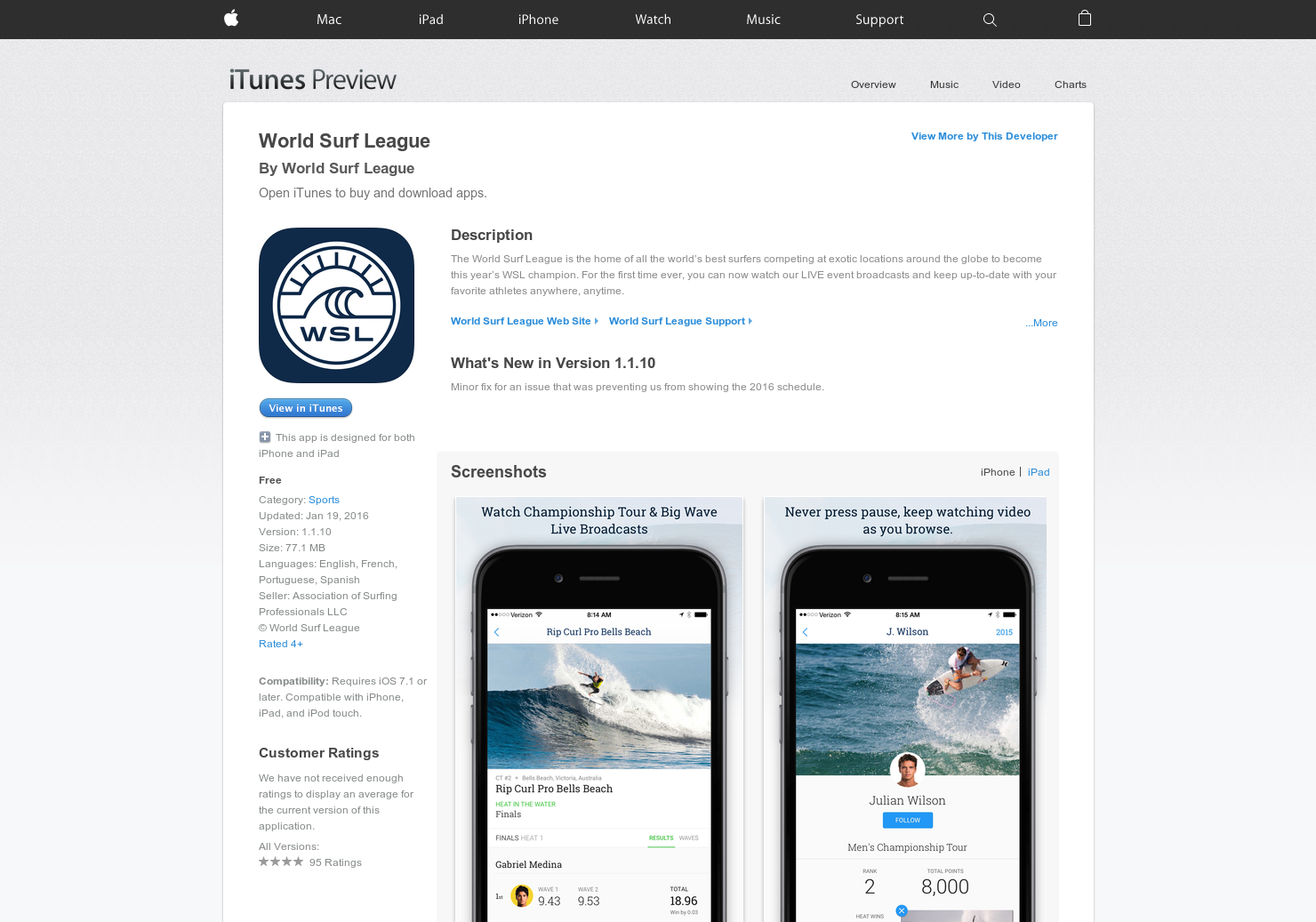 World Surf League  gallery image