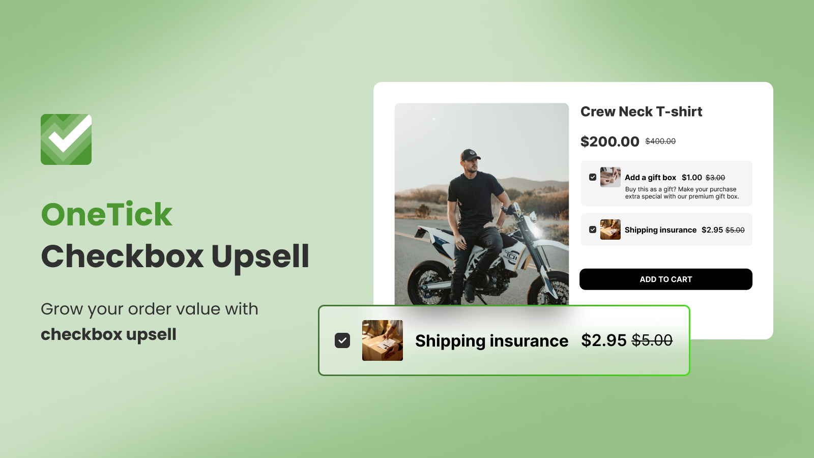 Onetick Checkbox Upsell media 1