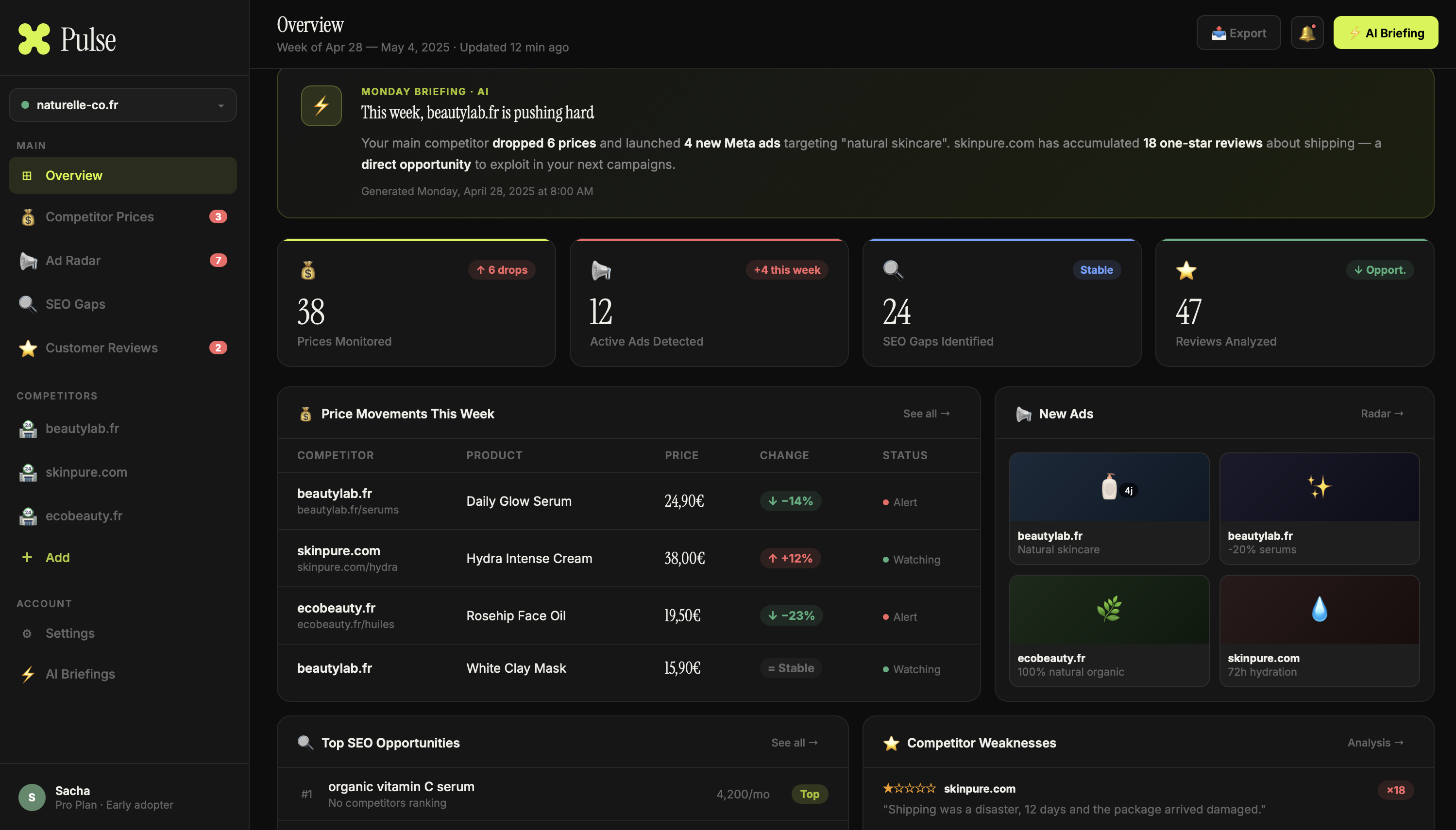 Pulse — Veille concurrentielle Shopify gallery image