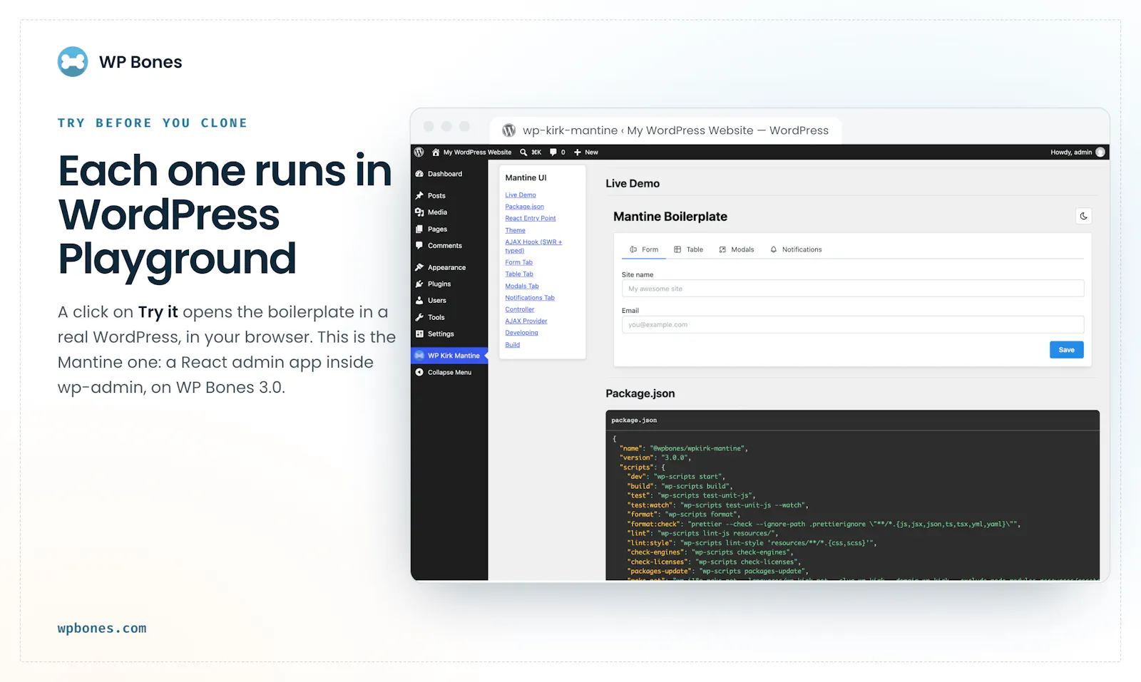 WP Bones screenshot 6
