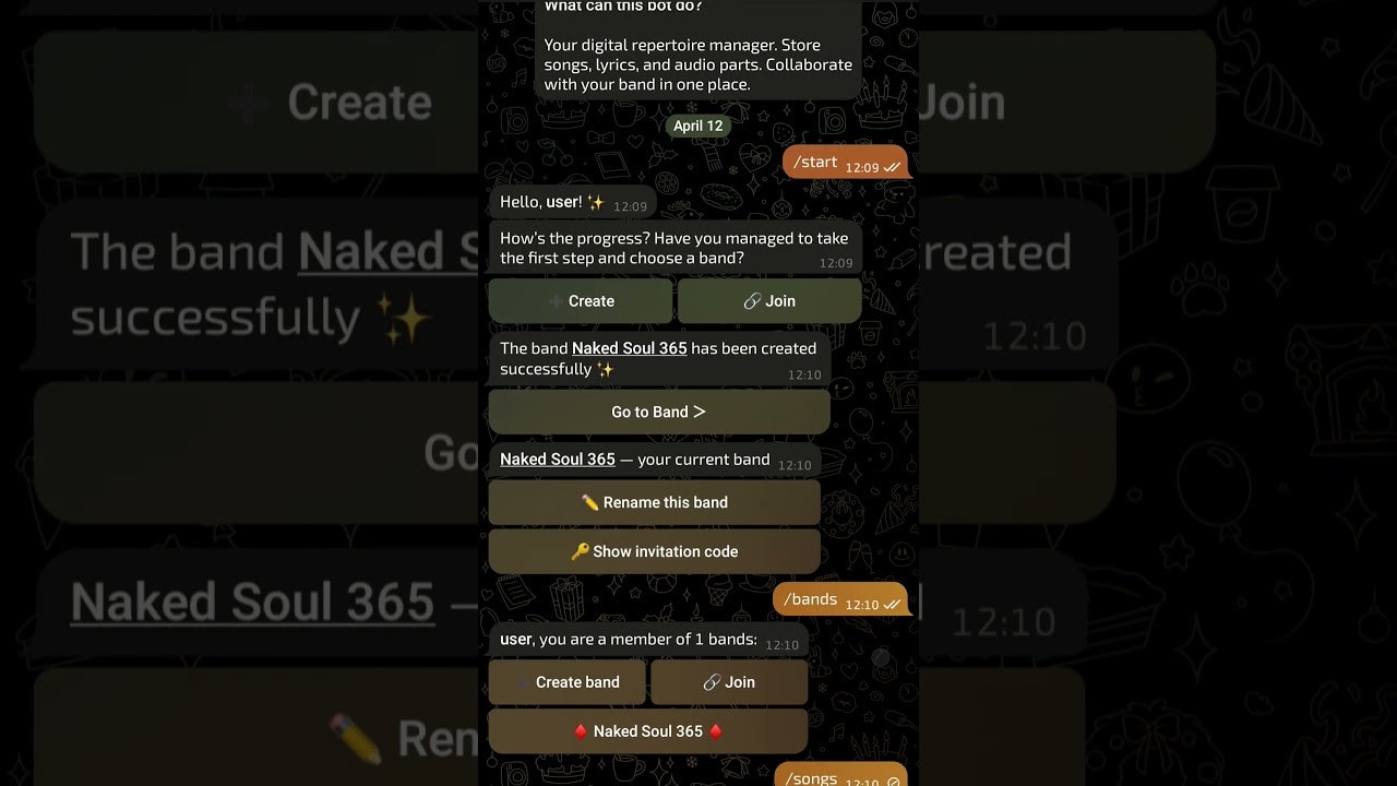 Telegram Band Bot gallery image
