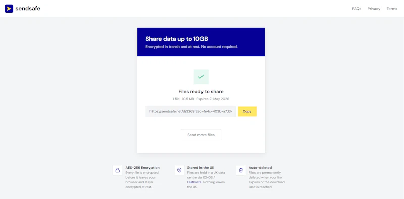 Sendsafe screenshot 4