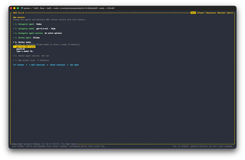 BDFL - Benevolent Delegator for LLMs screenshot 2