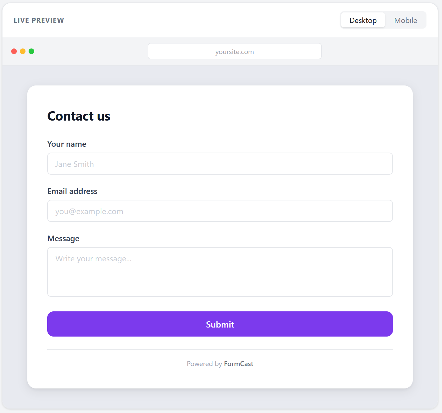 FormCast — Forms without accounts gallery image