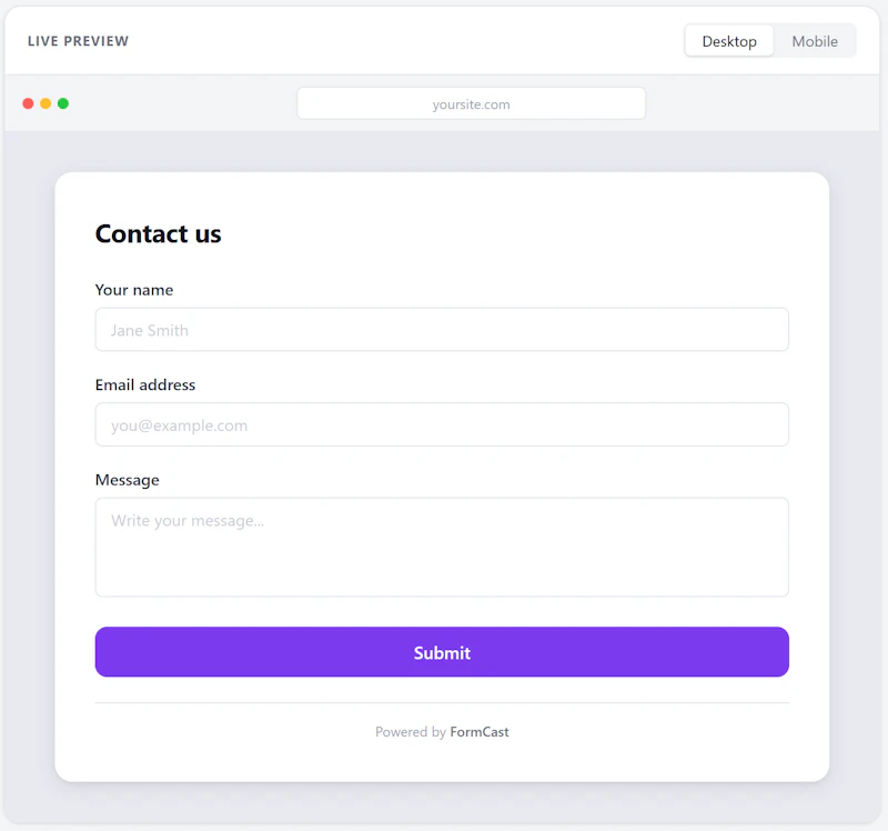 FormCast — Forms without accounts screenshot 3