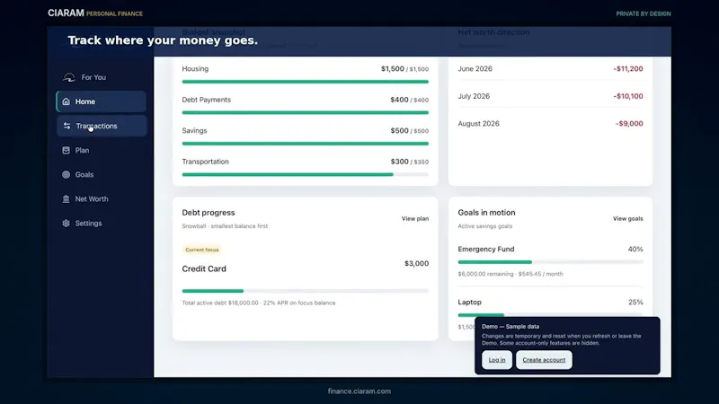CIARAM Personal Finance screenshot 2 (video preview)