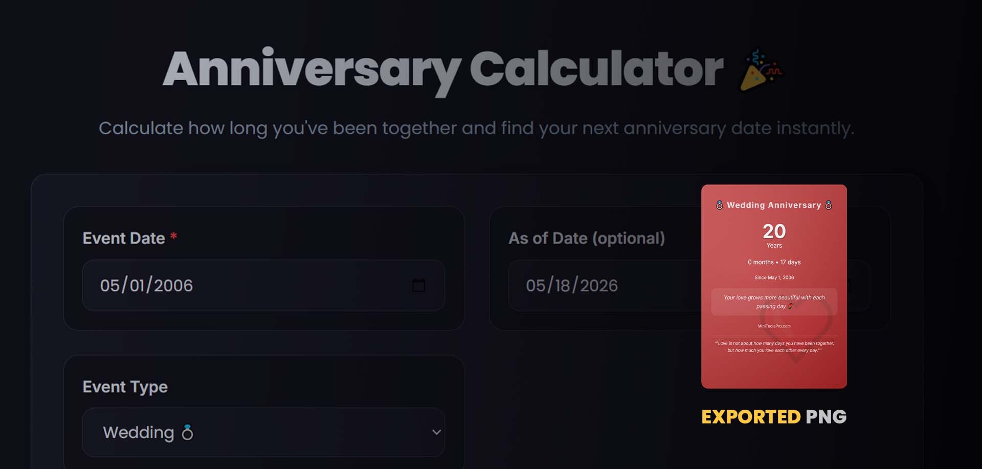 Anniversary Calculator gallery image
