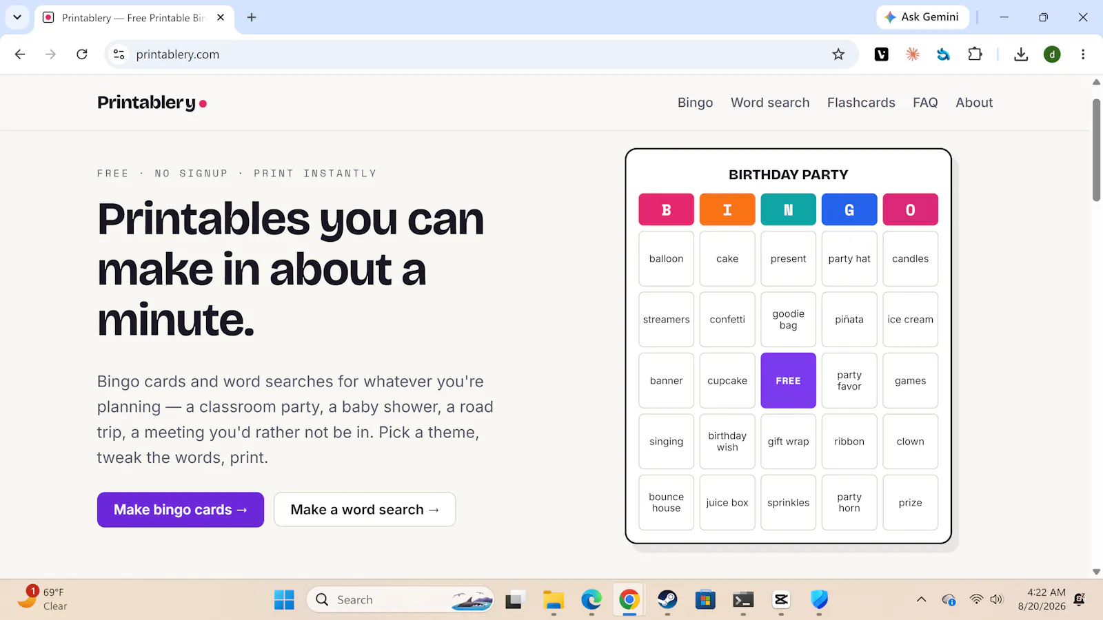 Printablery screenshot 1