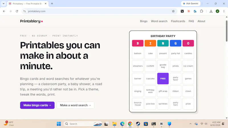 Printablery screenshot 1