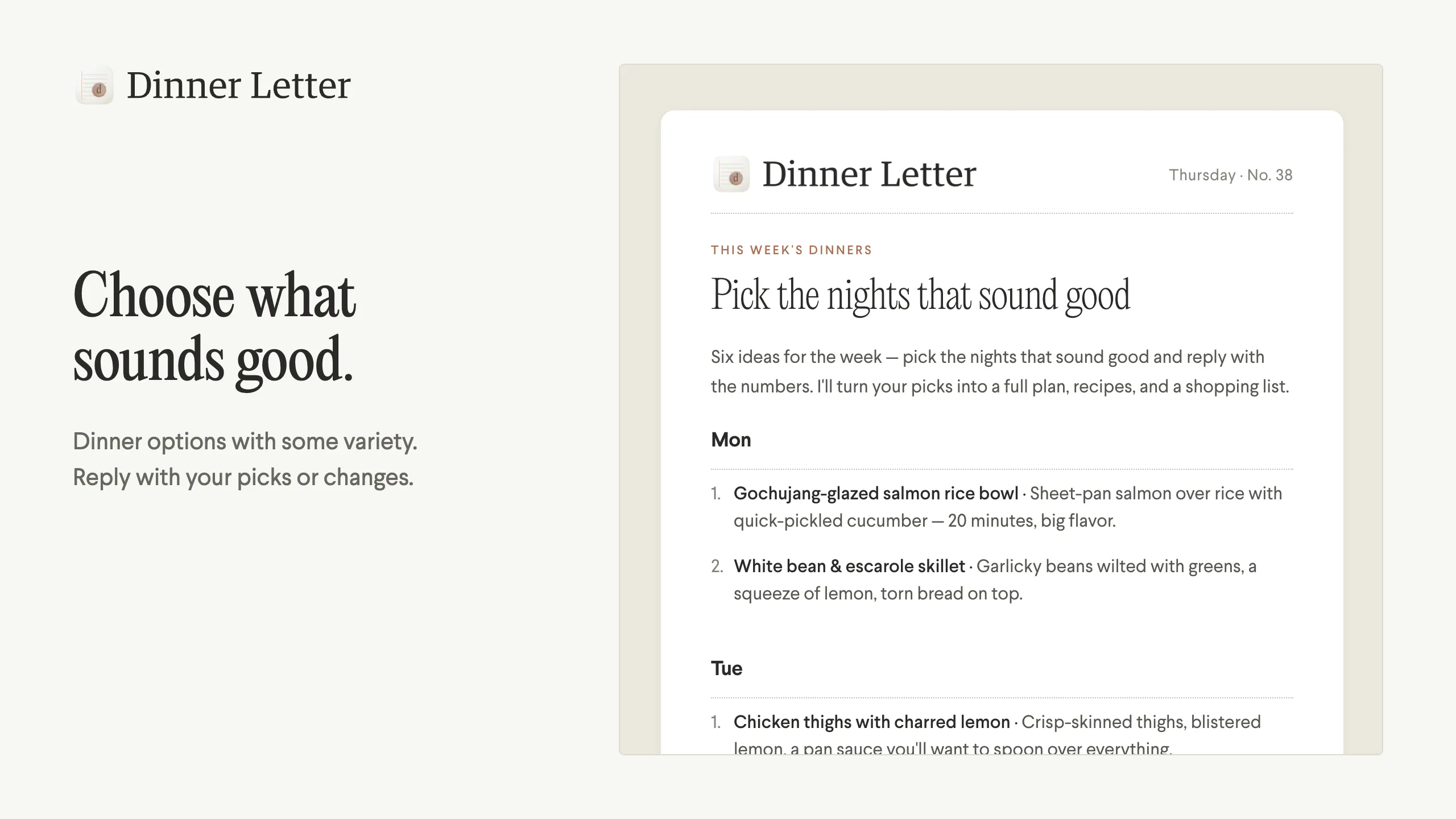 Dinner Letter gallery image