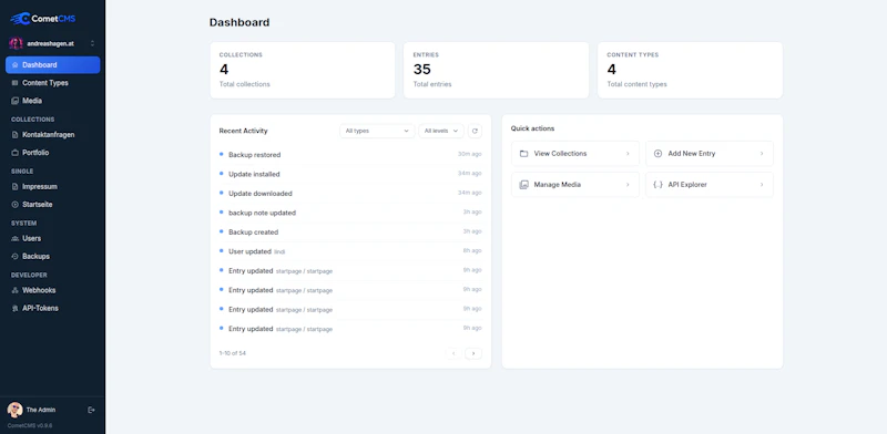 CometCMS screenshot 5