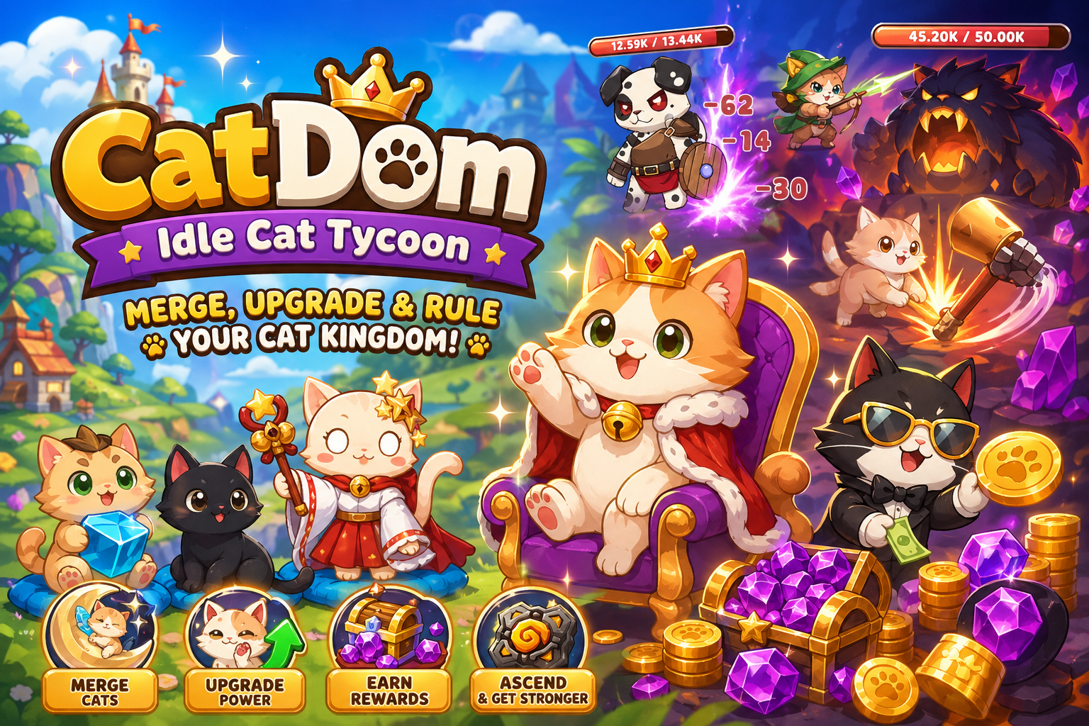 Idle Cat Tycoon Game - Merge Cats Game gallery image