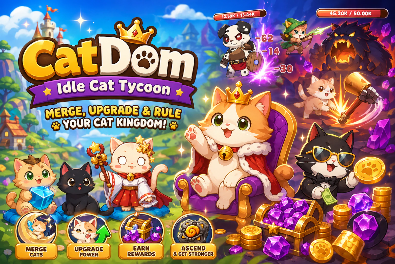 Idle Cat Tycoon Game - Merge Cats Game screenshot 6