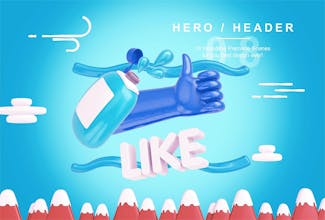 PSD Bright Travel Items Scene Generator gallery image