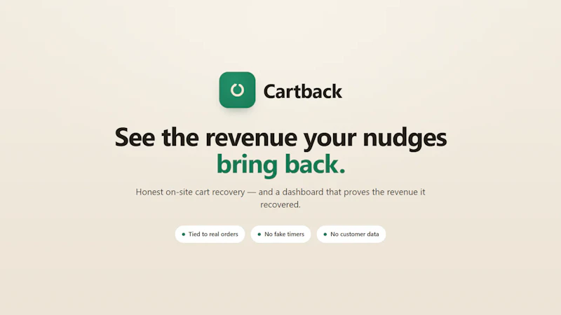 Cartback screenshot 1