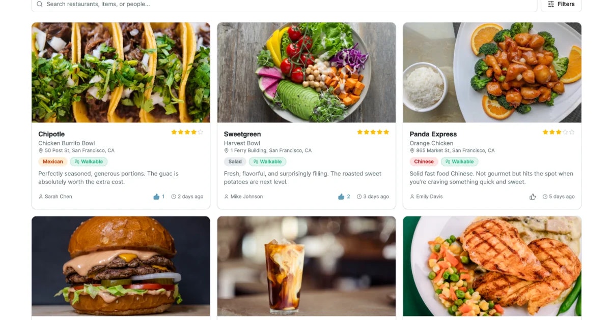 The Lunch Loop - Main product screenshot demonstrating key features and user interface