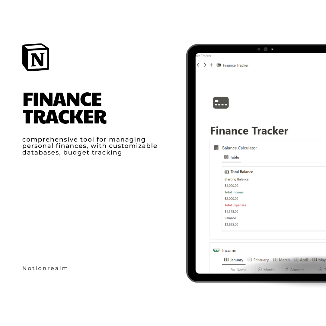 Notion Finance Tracker gallery image