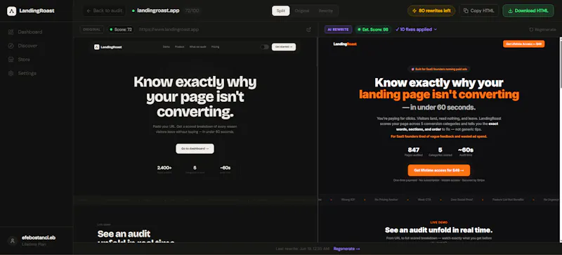 LandingRoast screenshot 1