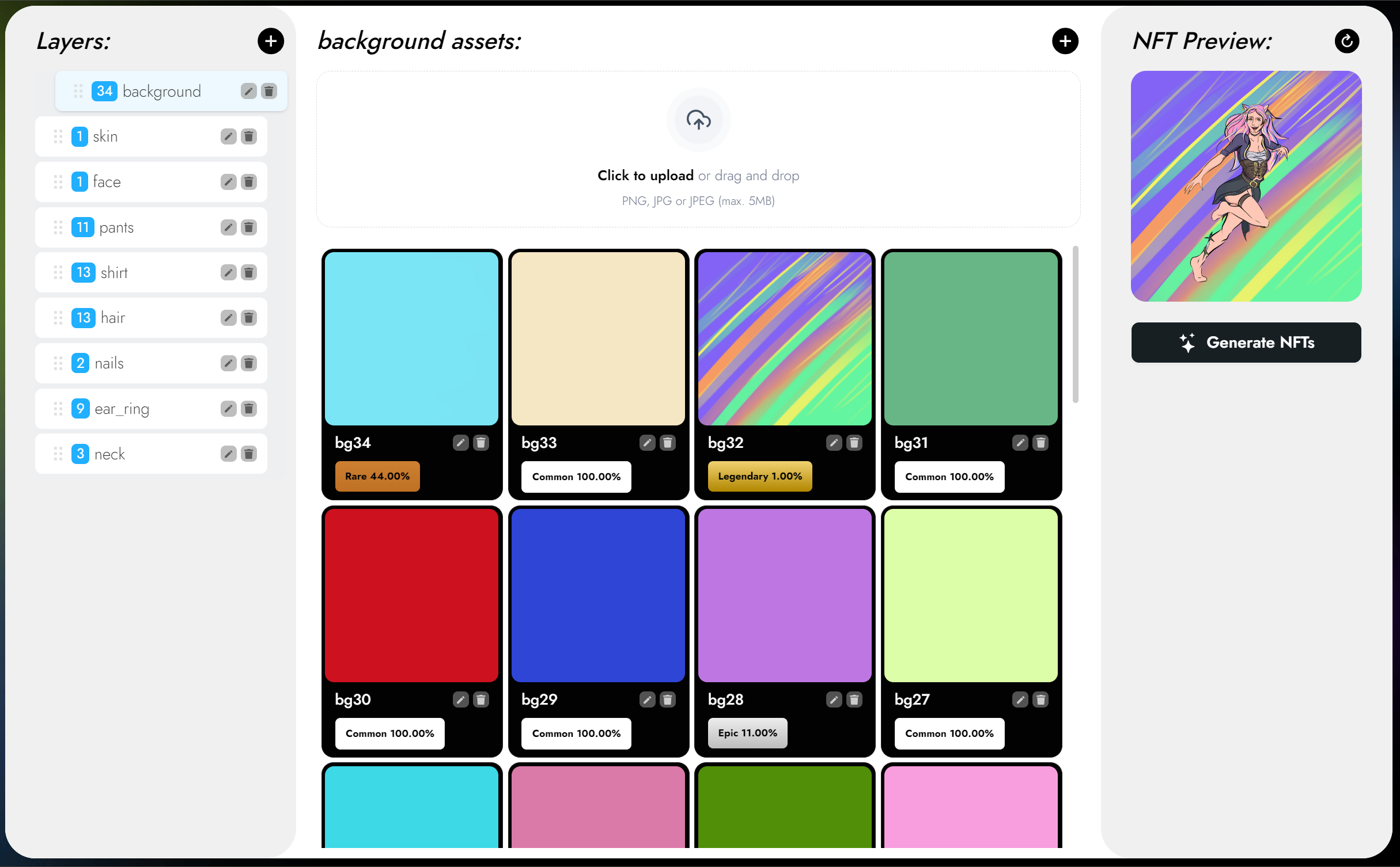 Generatore di collezione NFT gratuita media 2