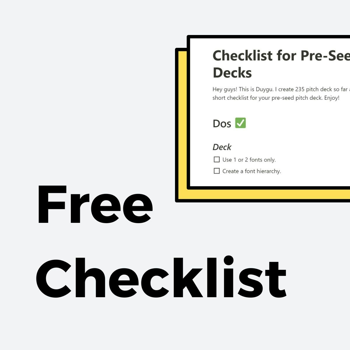 Checklist for Pre-Seed Pitch Decks logo