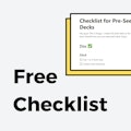 Checklist for Seed Pitch Decks