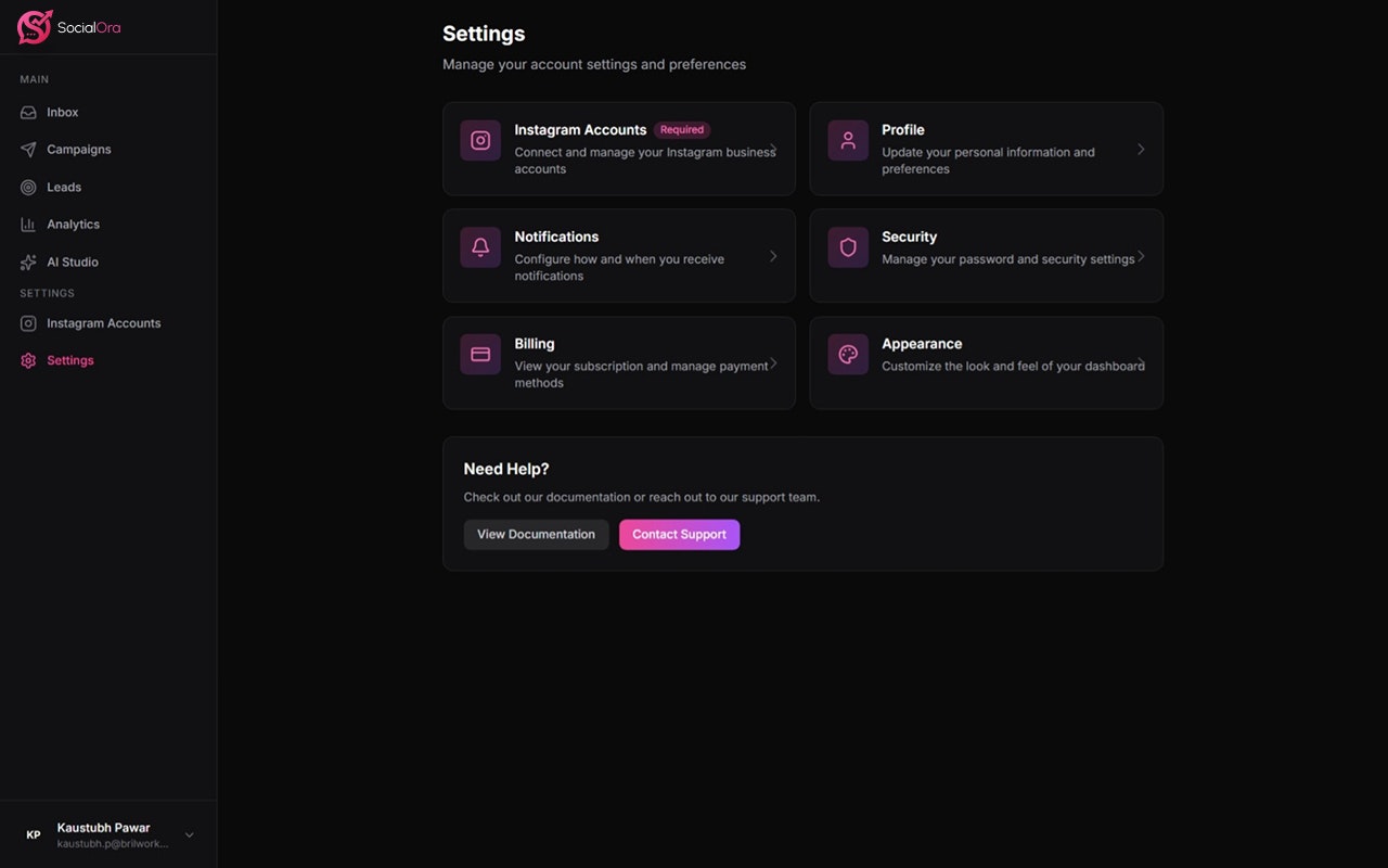 Socialora - Screenshot 3 showing product features and functionality