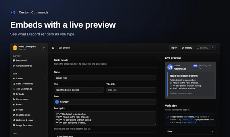 Custom Commands screenshot 4