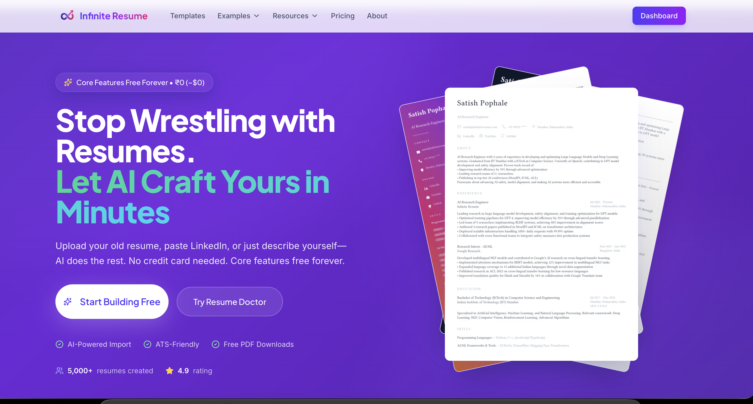 Infinite Resume gallery image