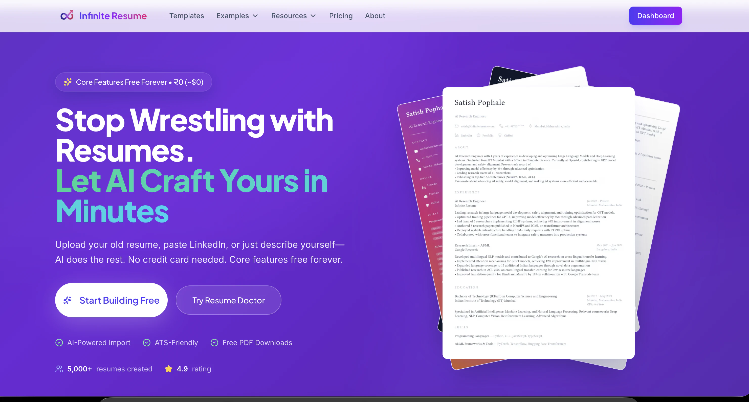 Infinite Resume screenshot 3