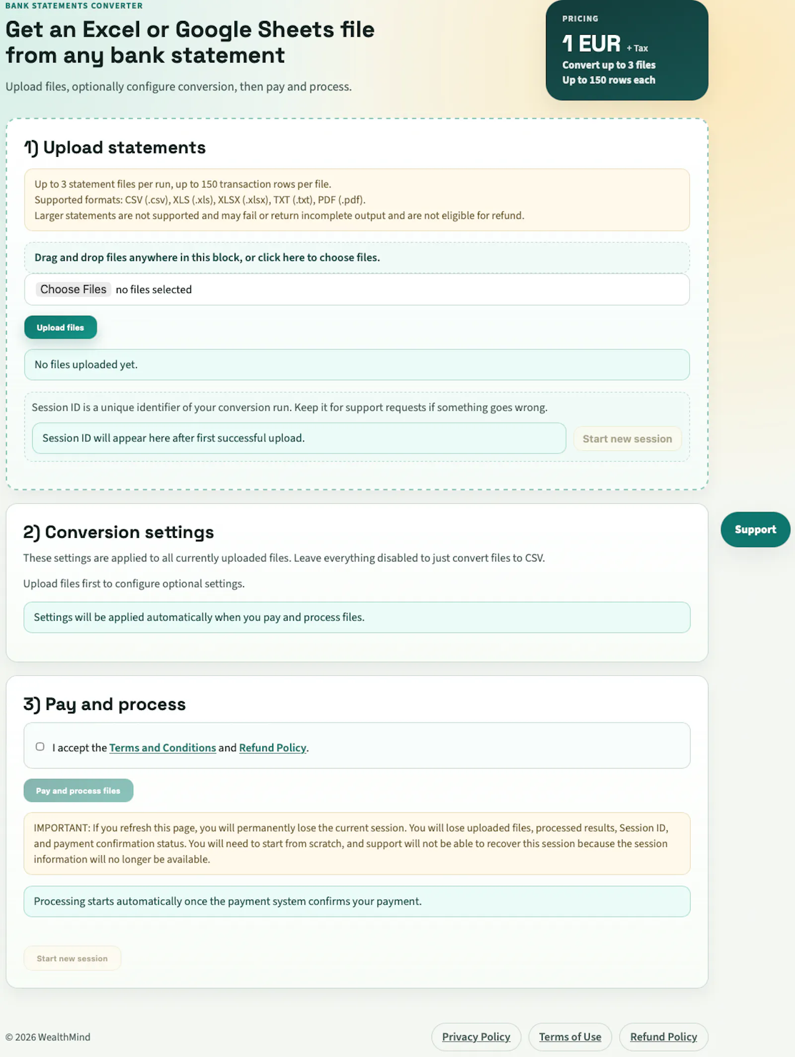 Bank statements converter screenshot 3