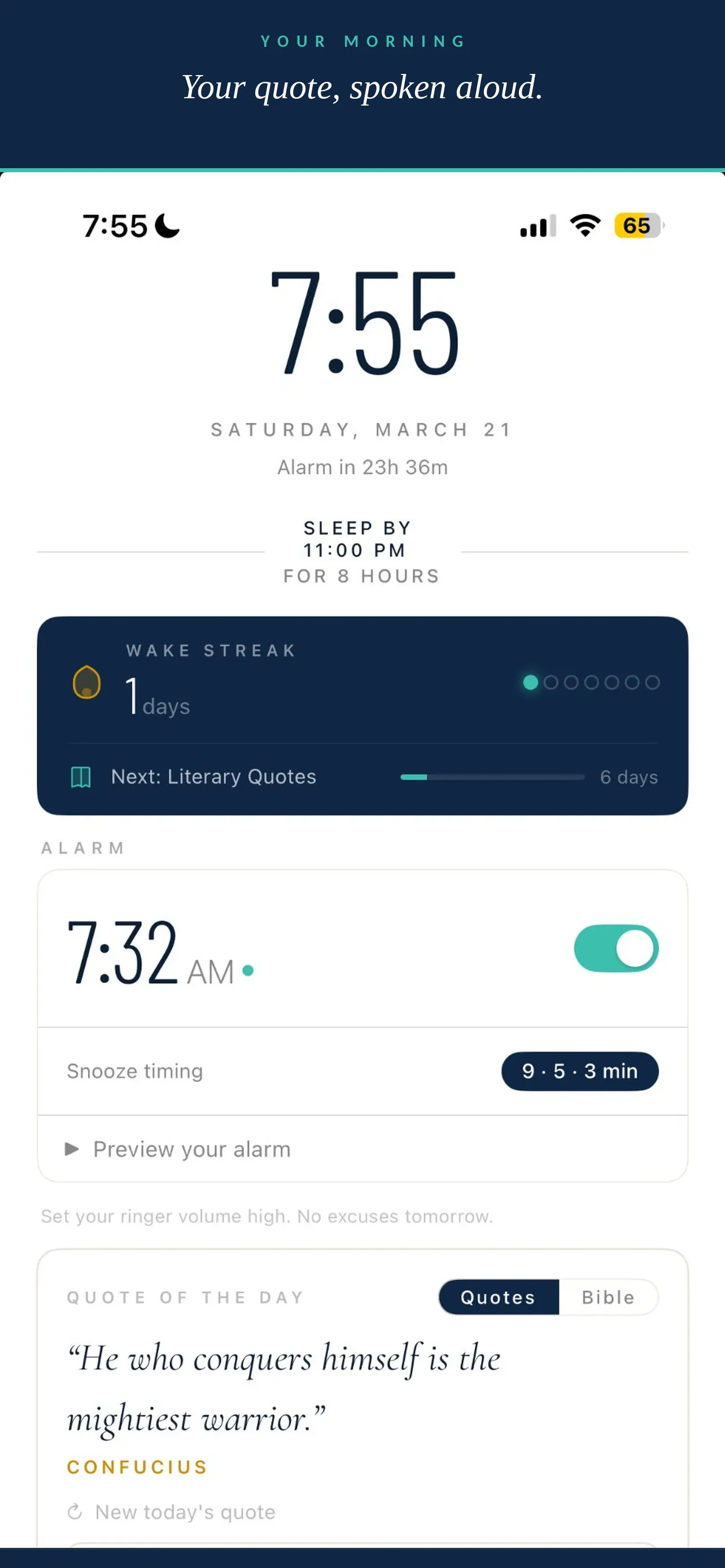 Arise: Morning Alarm product banner