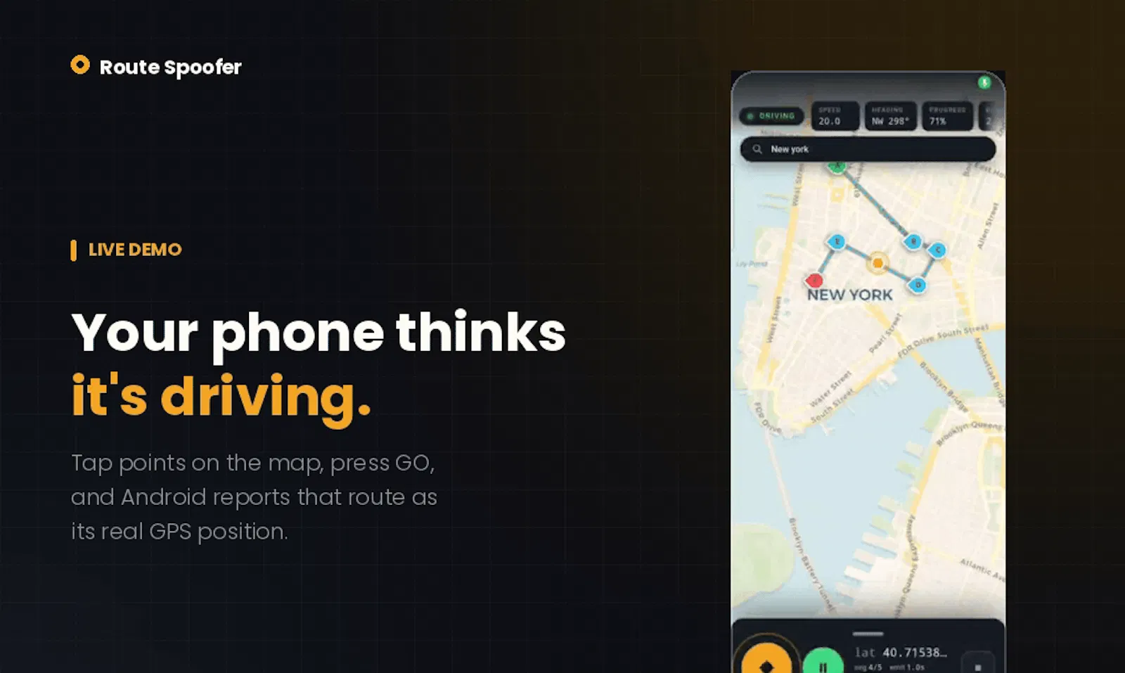 Route Spoofer screenshot 1