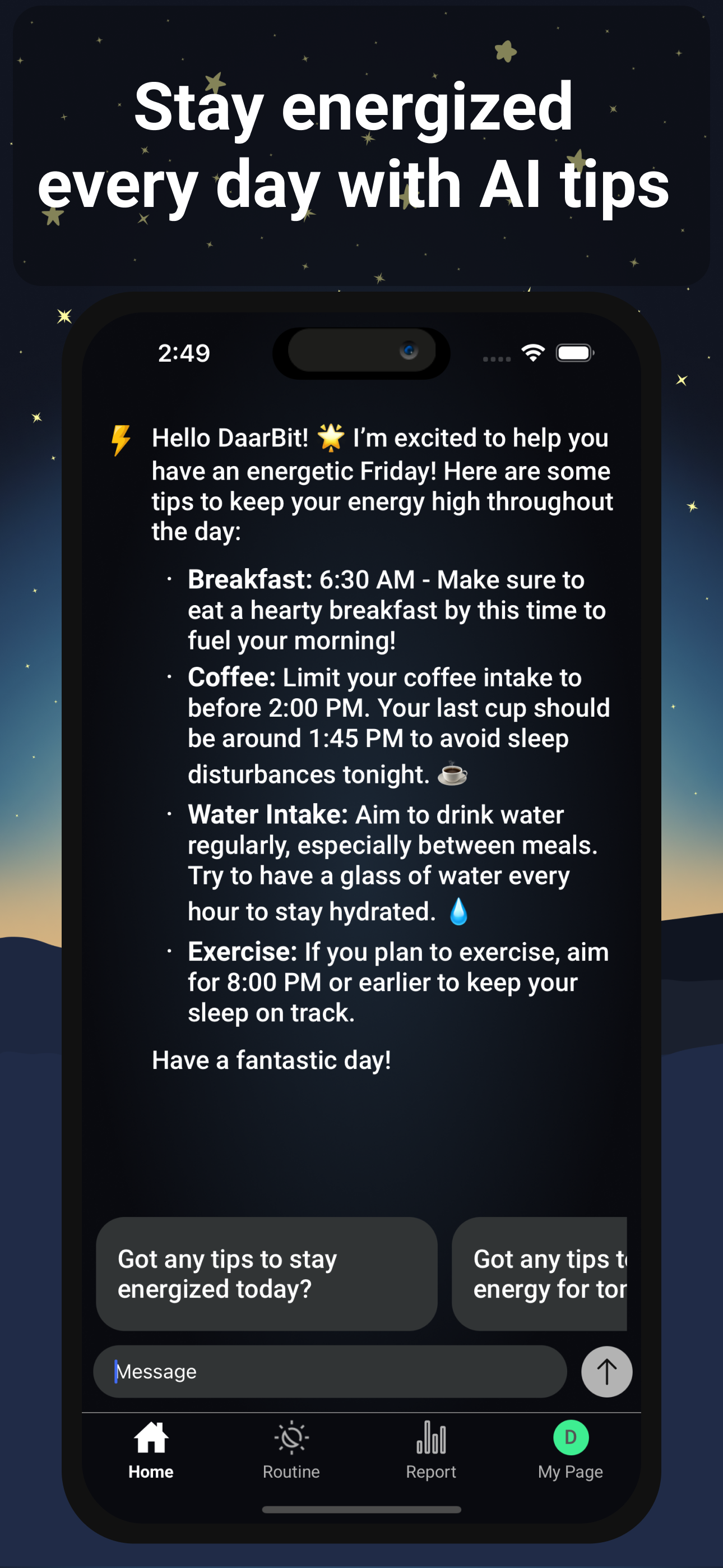 Energy Routine - AI Routine Planner gallery image