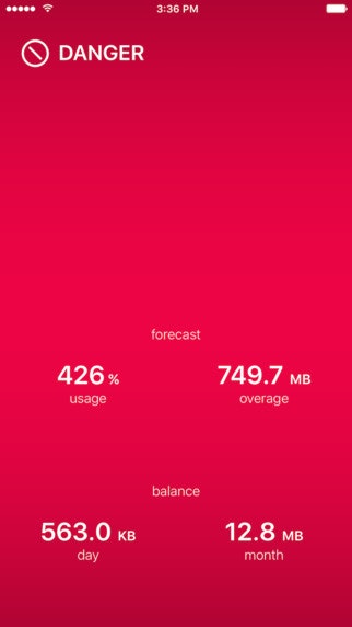 DataMan Pro tracks the apps that are running on your iPhone, so you can see how they affect your data usage.