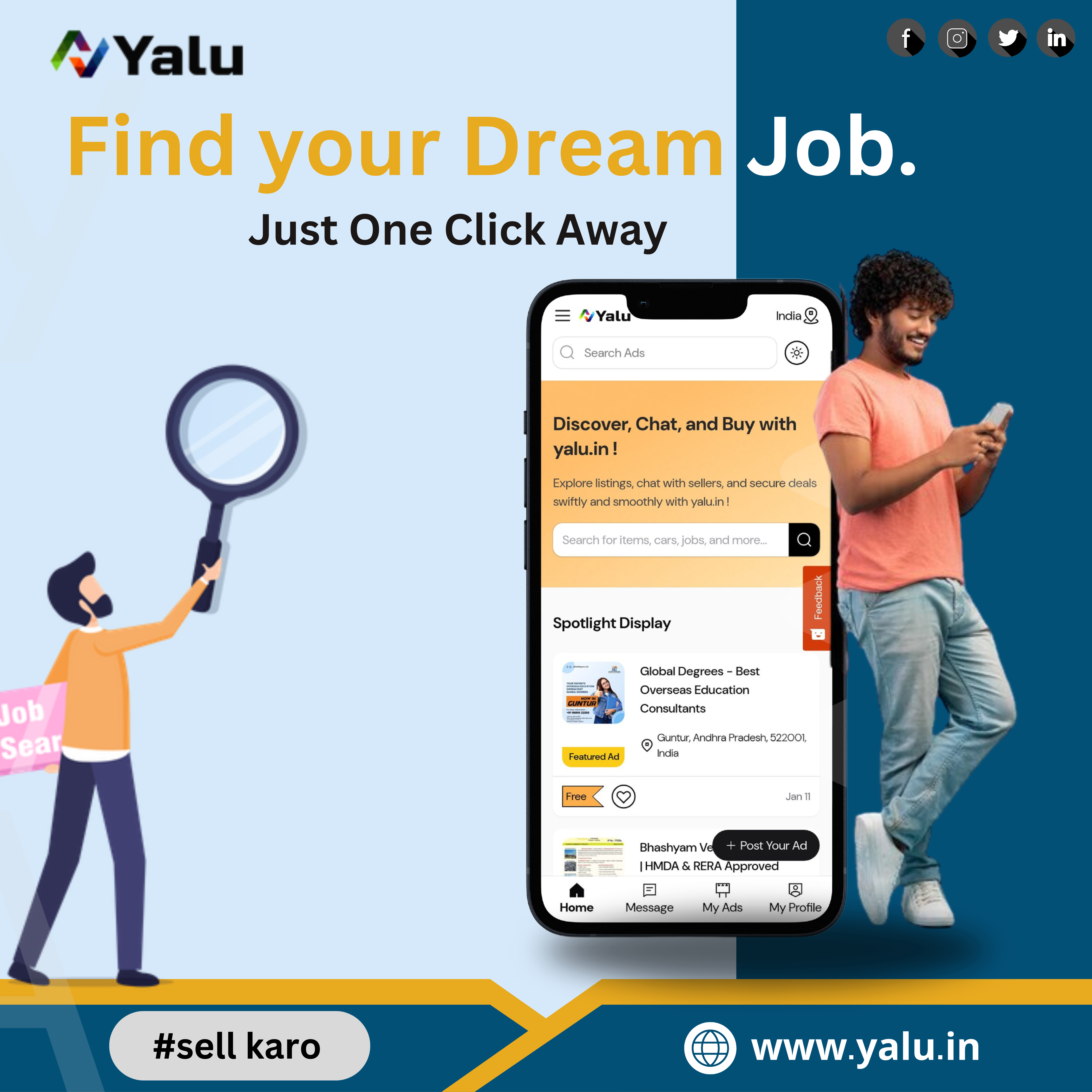 Yalu freie Kleinanzeigen in Indien - Yalu Post Free Ads - Klassifizierungen in Hyderabad India Medien 6